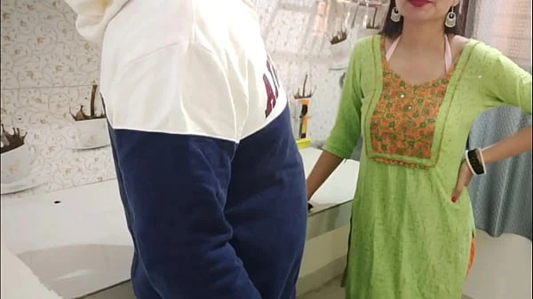 Stepsister finally convinced for having sex before her boyfriend | watch farting & orgasm at end | clear Hindi audio |