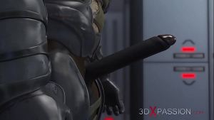 Alien sex at the Mars base camp! A hot horny woman gets the anal fucking