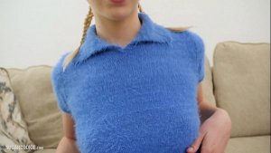 Amateur sex-tape and big facial for tiny blonde American teen