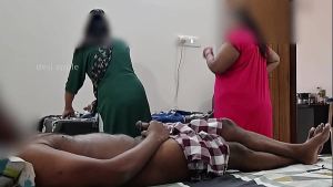 Desi servants watching cock