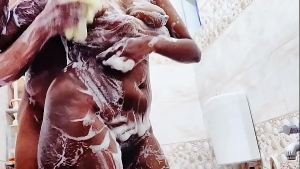 Fucked my step sister in shower standing doggystyle with loud moaning