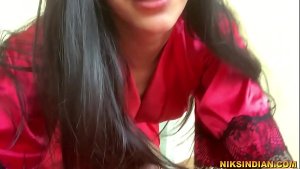 Hot desi mom fucks and pisses on young guy’s big cock