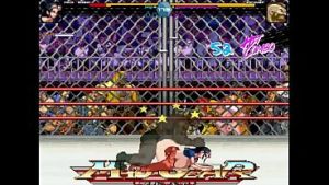 Hot lady having sex with big man in public in Mugen ryona hentai game video
