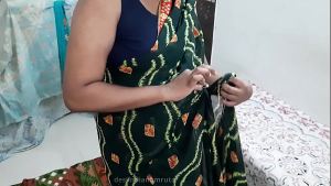 How cute & sexy she looks in Green Saree..Best XXX