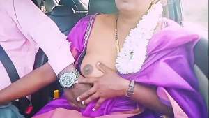 Indian beautiful saree housewife with car driver hot romance Telugu dirty talks.