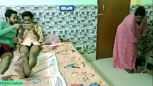 Indian Bengali hot stepsister shared! Hot threesome sex