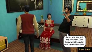 Indian busty old aunty got double fucked by her husband