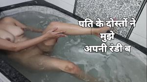 Indian Desi Lustful Hot Bhabhi Has Gangbang with Five Big Cock Boys and Cumshots (Hindi Audio)