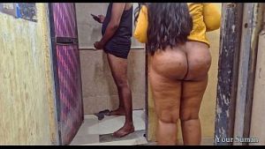Indian Stepsister caught stepbrother in bathroom with porn