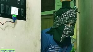 Indian thief fucking beautiful hot bhabhi at midnight! amazing hot sex with clear hindi voice