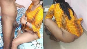Mallu maid Pinky came late, the owner made her doggy and fucked her