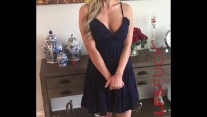 Super hot blonde MILF shows her tits and ass and pussy before her first sex on camera