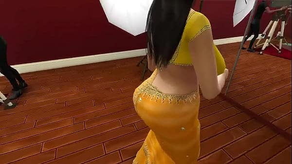 Desi Saree busty big ass aunty seducing you with a sexy dance