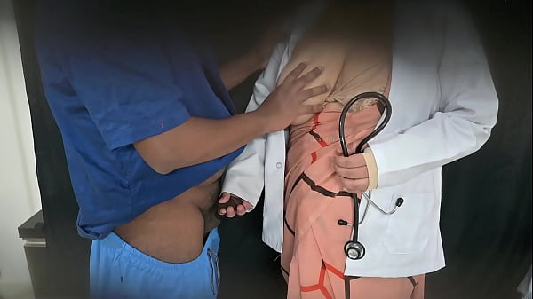 desi sexy lady doctor checking patient