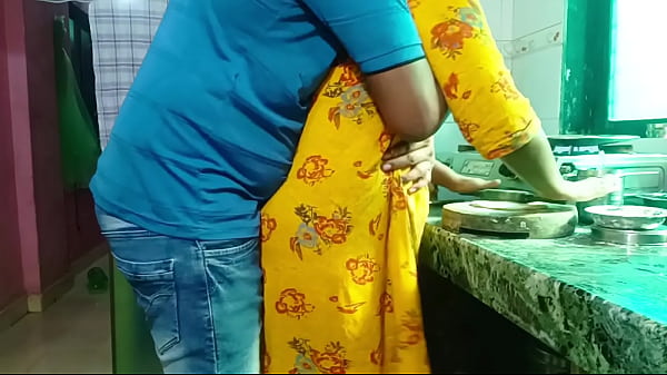 Hot maid kitchen hard sex with owner