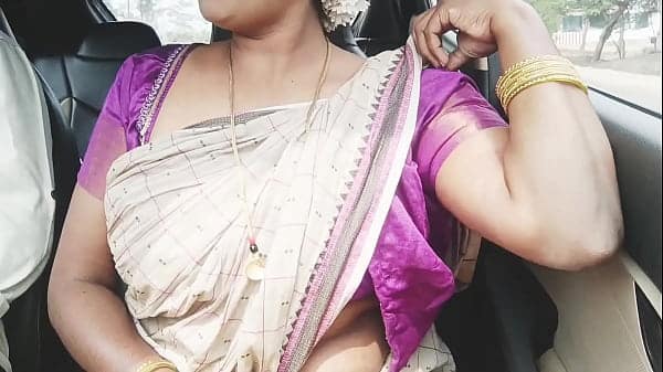 Indian aunty and son in law car long drive for sex. Telugu dirty talks.