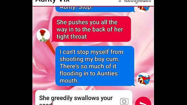 Young guy sext roleplays with his naughty Aunty part two