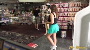 Ella sucks at Mr Salty’s porno theater