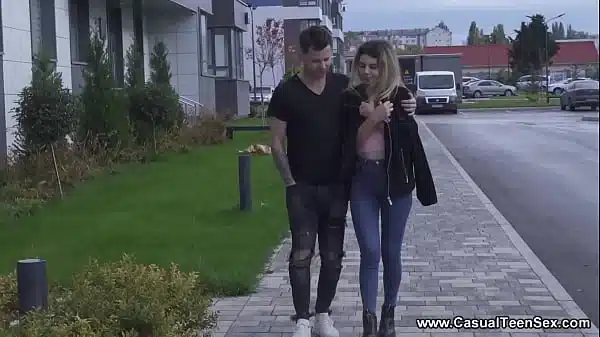 Casual Teen Sex – Enjoy the exquisite touch of hot cum on her silky-smooth skin, what a view